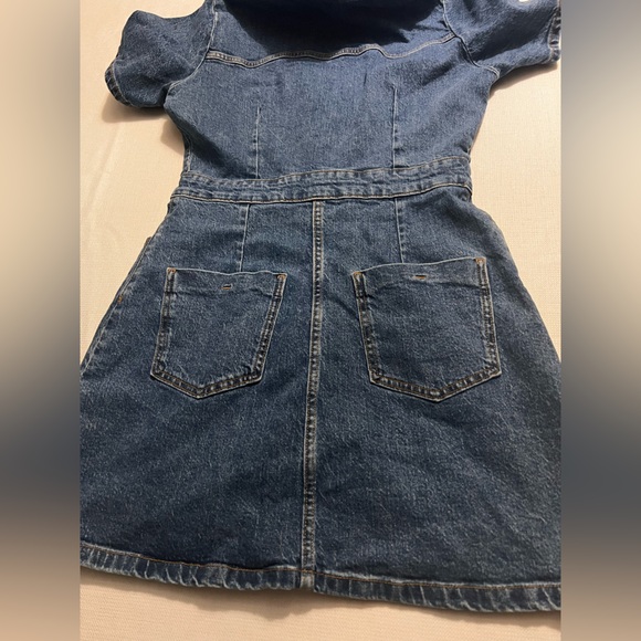 ZARA Z1975 MINI DENIM SHORT SLEEVE DRESS | NWT L - Picture 11 of 15